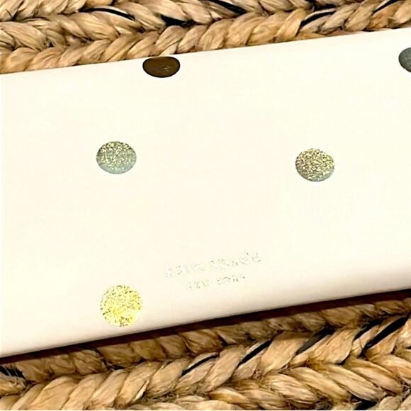 Kate Spade NWT Gold Dot with Script Envelope Pencil Pouch - Picture 6 of 7